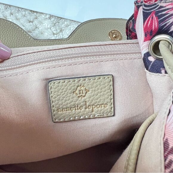 Nanette Lepore Tan "Arabelle" Vegan Crossbody Backpack Shoulder Bag - Picture 12 of 16